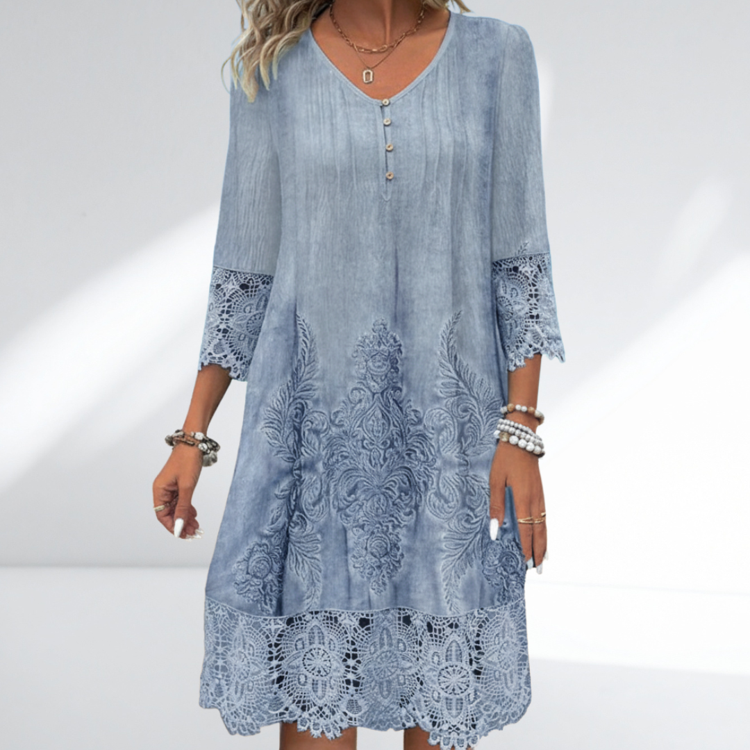 Ladies Bohemian Lace Embroidered Dress