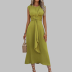 Dames Midi Jurk met Open Schouders