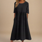 Dames Flatterende Midi Jurk