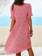 Women's Summer Floral Print Midi Dress