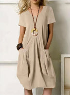 Dames Midi Jurk Relaxed Fit