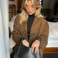 Benet Mantel | Oversized Suede Trench Coat