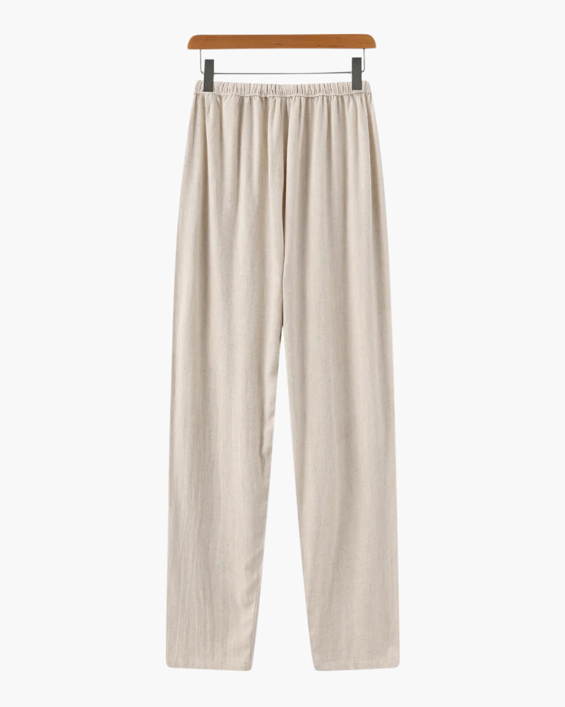 Heren Linnen Broek Lichtgewicht Relaxed Fit