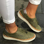 Dames Orthopedische Suède Instap Sneakers Platform