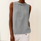 Dames Mouwloze Col Top