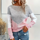 Reena Trui | Stijlvolle Color Block Gebreide Trui