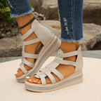 Dames Platform Sandalen met Meerdere Bandjes