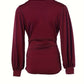 Emmi Top | Lange Mouwen Gerimpelde V-Hals Top
