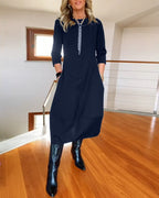 Dames Midi Jurk Elegante Pasvorm