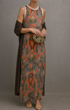 Women's Dress | Matching Open Front Coat Maxi