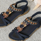 Dames Platte Sandalen met Decoratieve Bandjes
