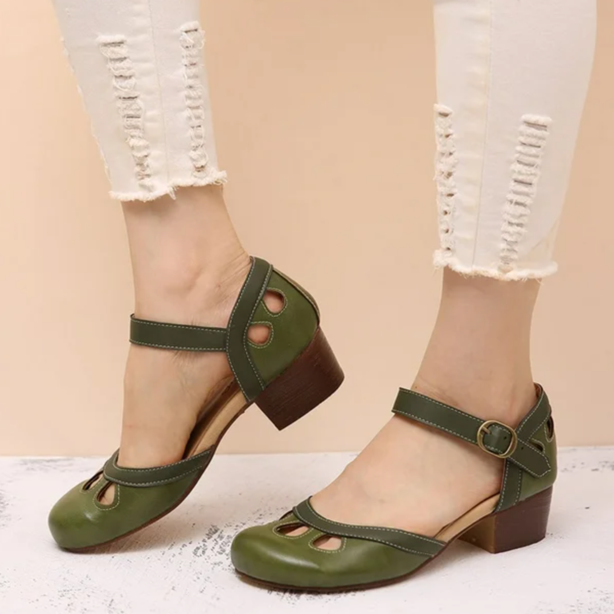Dames Sandalen Lage Hak Comfort