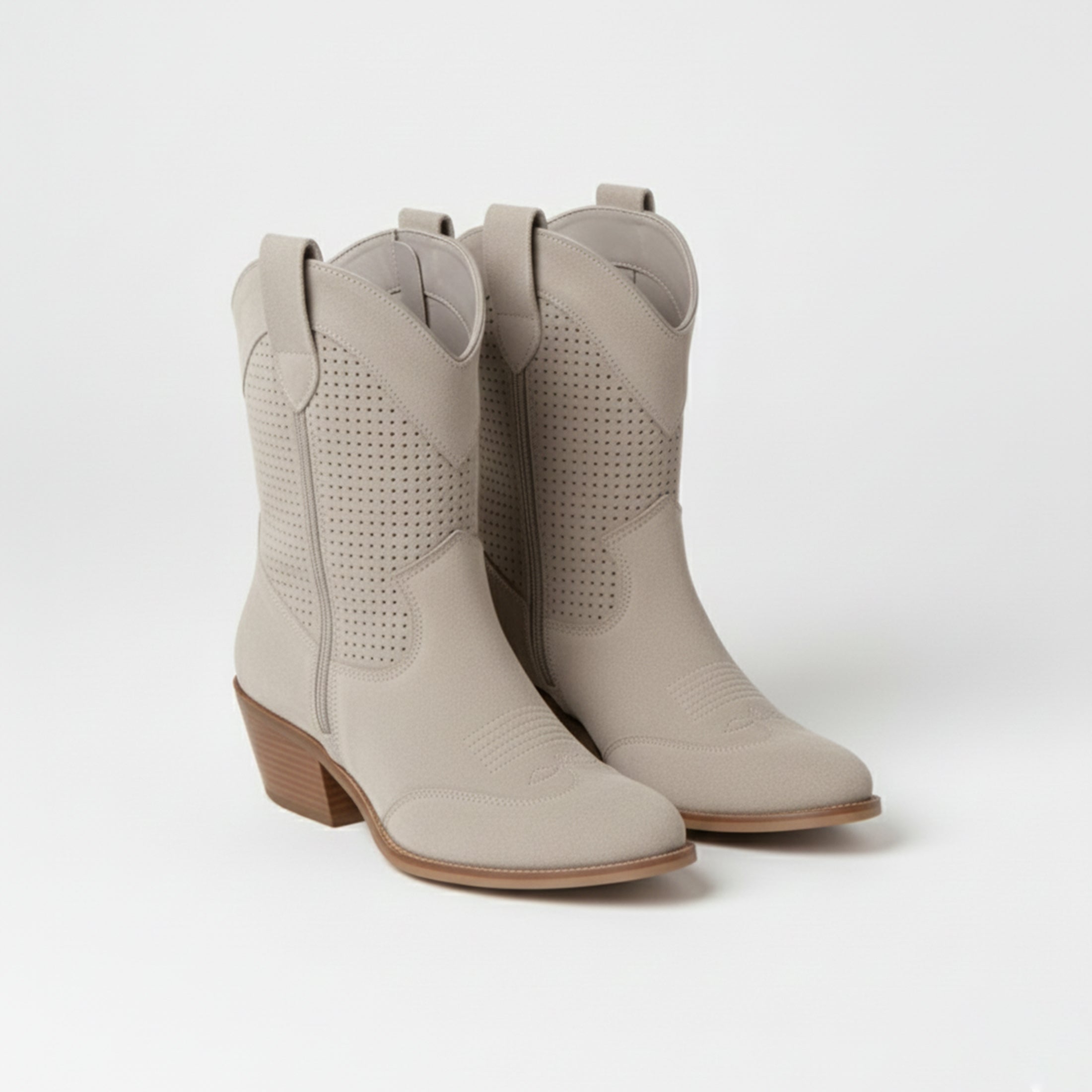 Women's Lace-Up Ankle Boots with Block Heel
