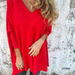 Vera Trui | Dames Herfst Oversized Gebreide V-Hals Trui met Lage Schouders