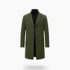 Heren Lange Winterjas Old Money Stijl