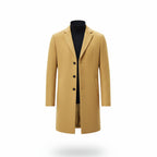 Heren Lange Winterjas Old Money Stijl