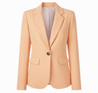 Dames Geweven Blazer Jas Comfortabel