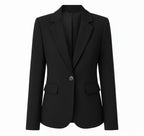 Dames Geweven Blazer Jas Comfortabel