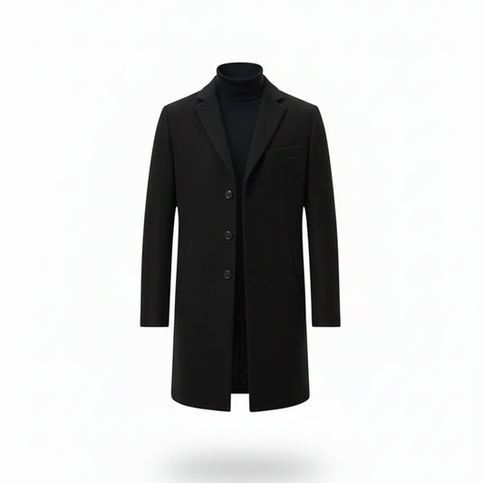 Men's Long Winter Coat Old Money Style