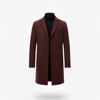 Heren Lange Winterjas Old Money Stijl
