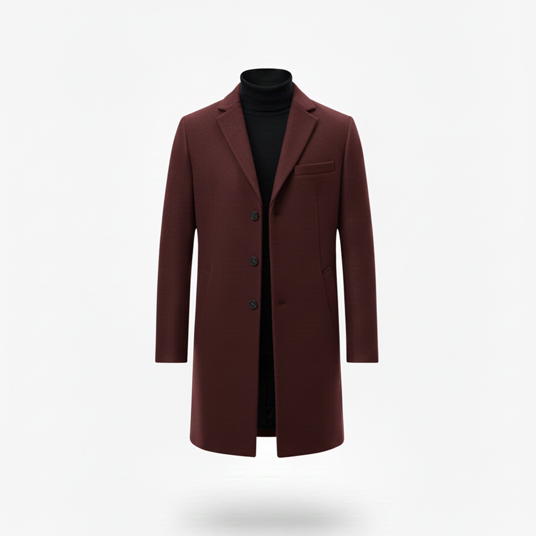 Heren Lange Winterjas Old Money Stijl
