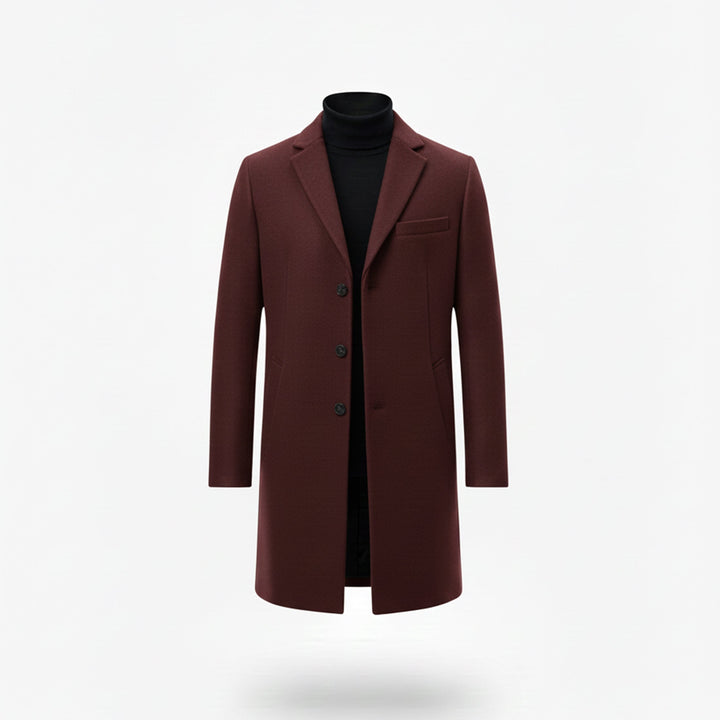 Heren Lange Winterjas Old Money Stijl