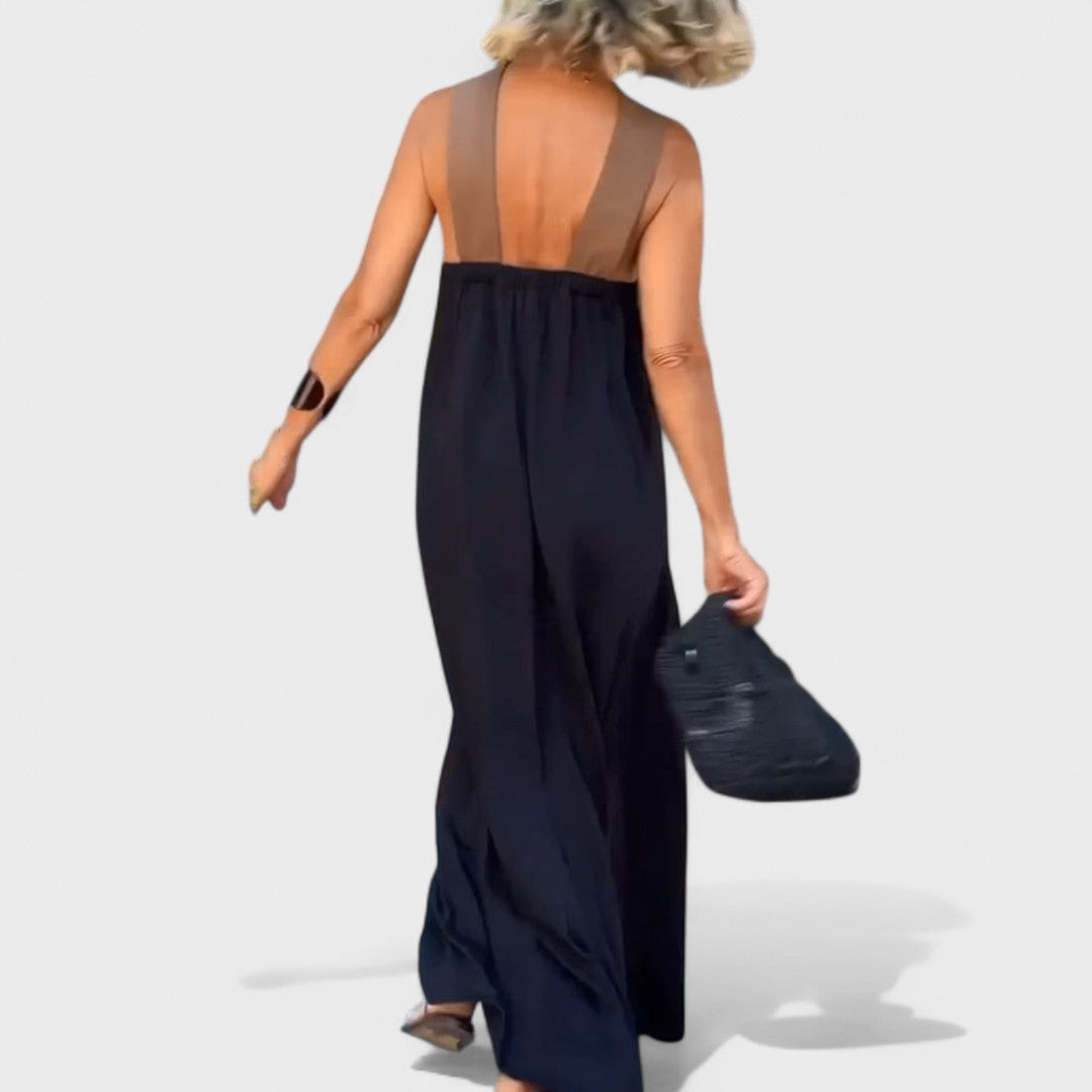 Dames Maxi Jurk Kruishals