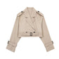 Xosha Trenchcoat | Dames Herfst Cropped Trenchjack