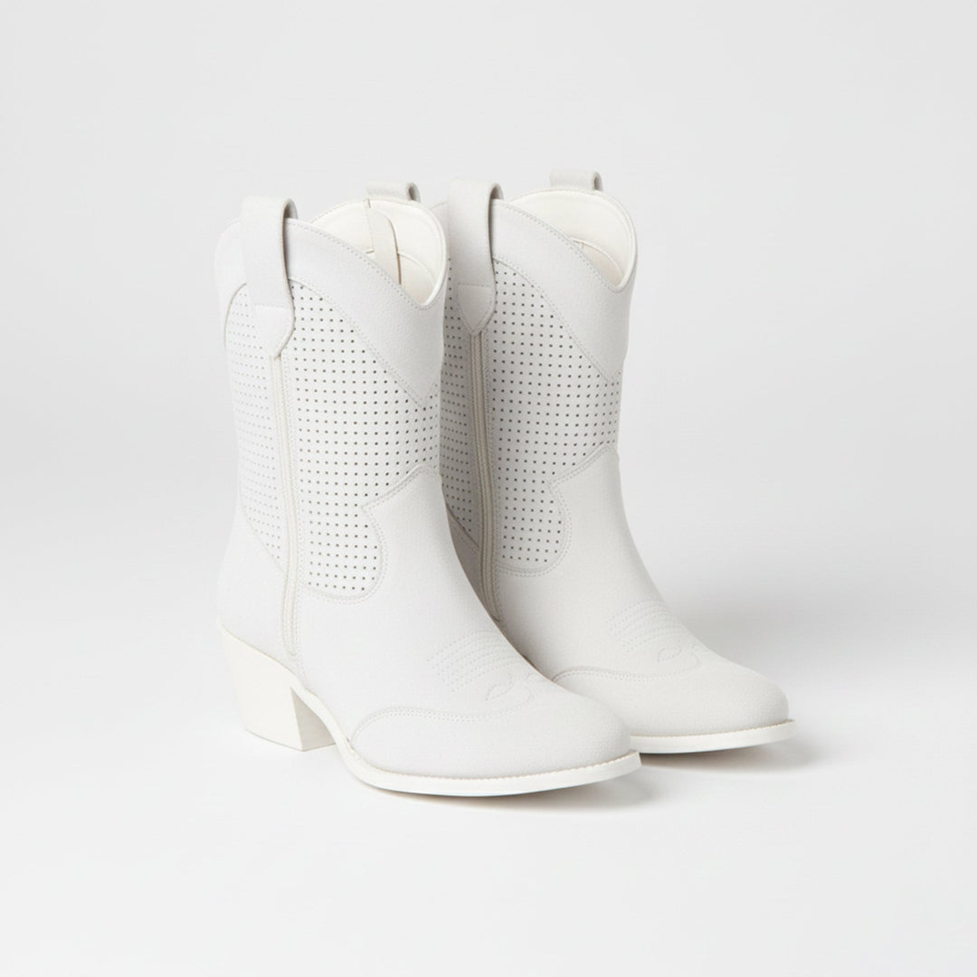 Dames Veter Enkelboots met Blokhak