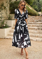 Dames Midi Jurk Bloemenprint Elegant