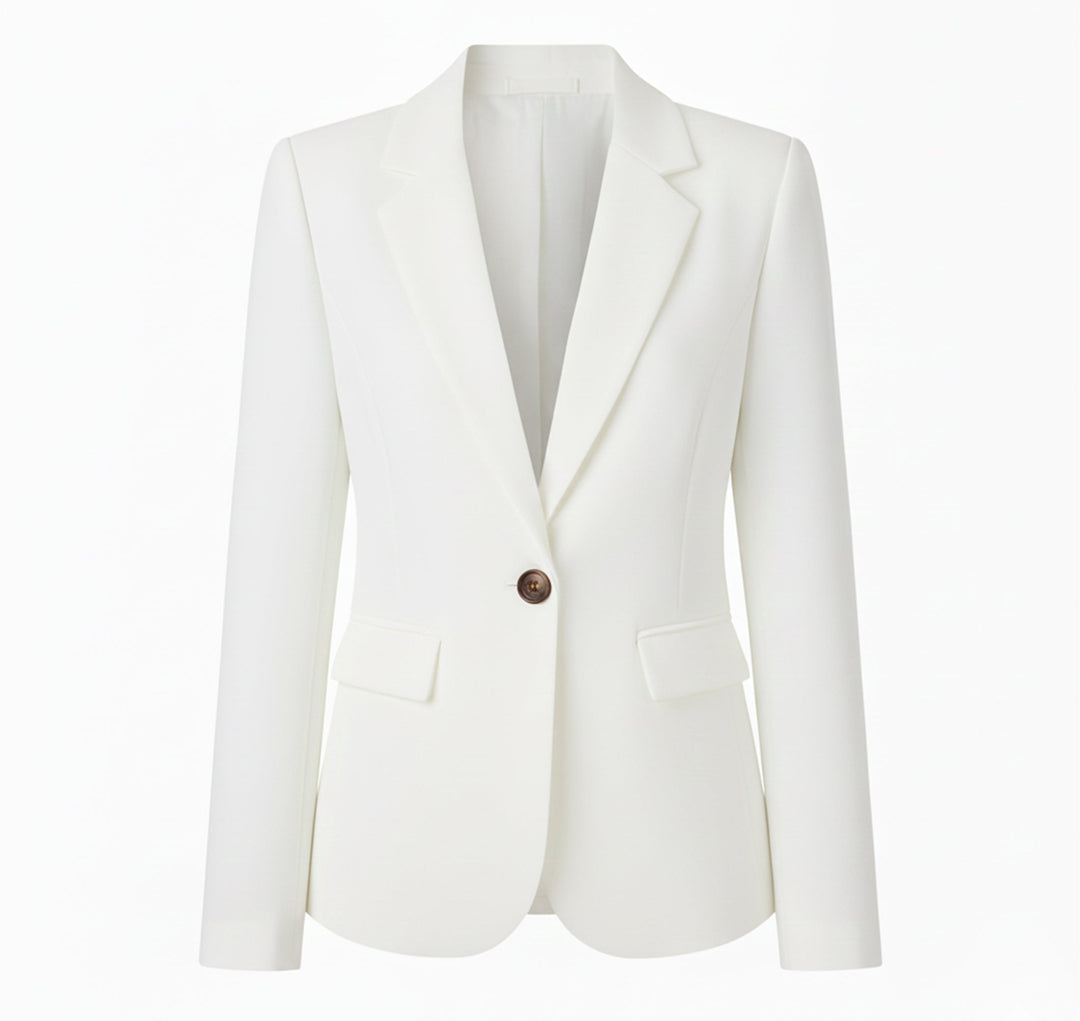 Dames Geweven Blazer Jas Comfortabel