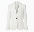 Dames Geweven Blazer Jas Comfortabel