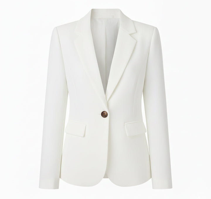 Dames Geweven Blazer Jas Comfortabel