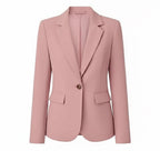 Dames Geweven Blazer Jas Comfortabel