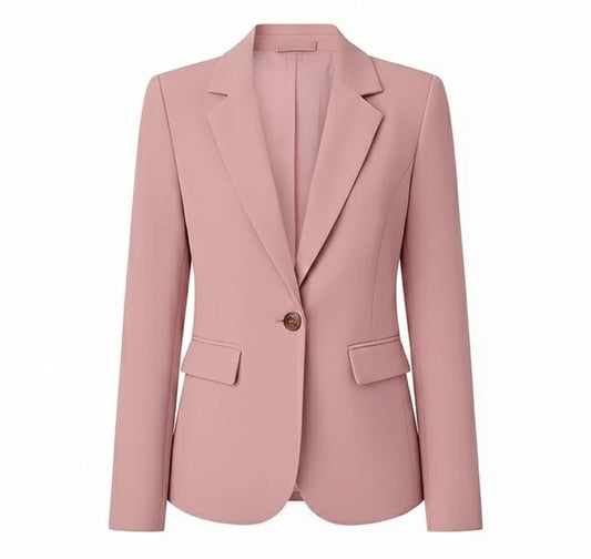 Dames Geweven Blazer Jas Comfortabel