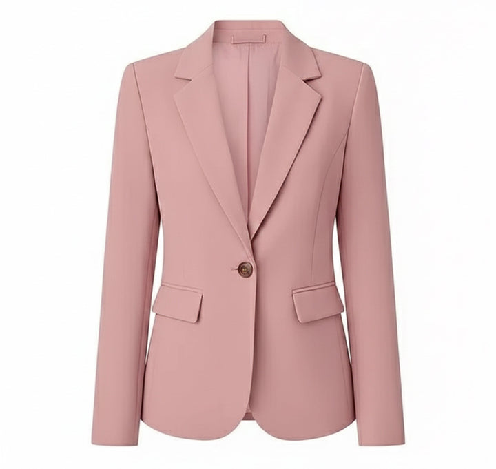 Dames Geweven Blazer Jas Comfortabel