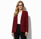 Dames Geweven Blazer Jas Comfortabel