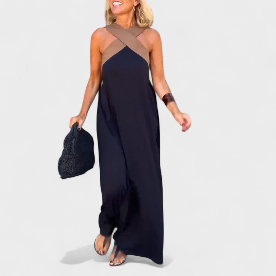 Dames Maxi Jurk Kruishals