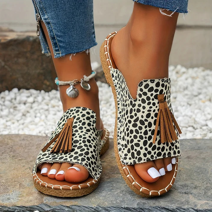 Women's Sandals | Open Toe Tassel Slide