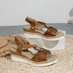 Dames Orthopedische Platform Sleehak Sandalen