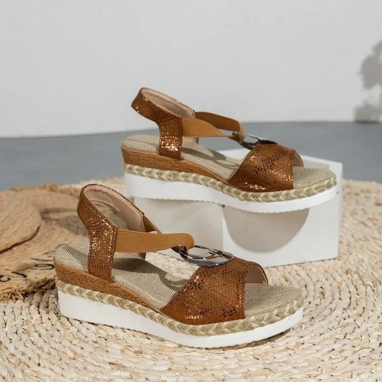 Dames Orthopedische Platform Sleehak Sandalen