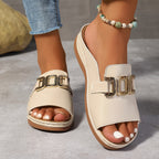 Dames Instap Sandalen met Gespdetail