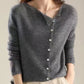 Willianne Vest | Losse Crewneck Knopen Vest