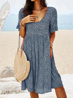 Women's Summer Floral Print Midi Dress