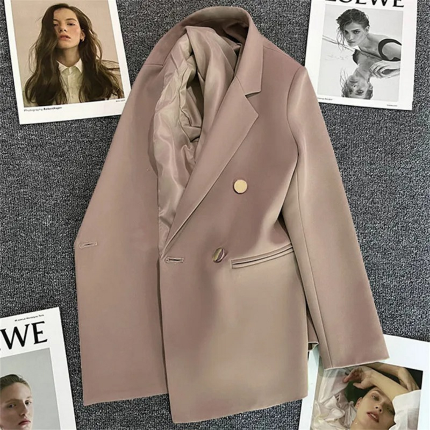 Bubbles Blazer | Vintage Mode Eén Knoop Blazer