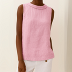 Dames Mouwloze Col Top