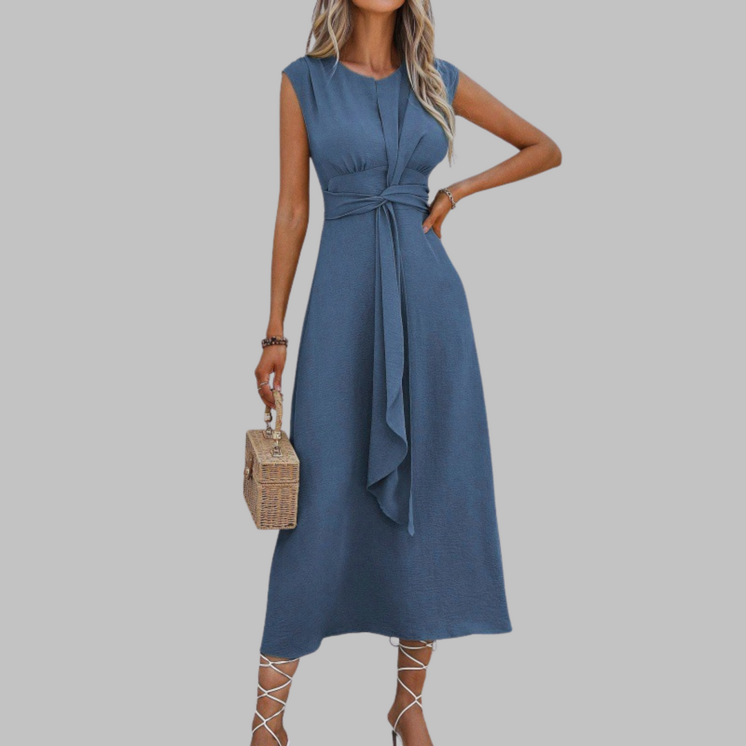 Dames Midi Jurk met Open Schouders