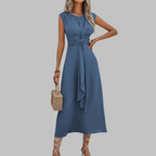 Dames Midi Jurk met Open Schouders