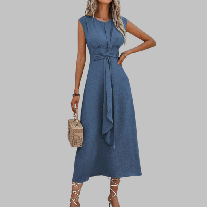 Dames Midi Jurk met Open Schouders
