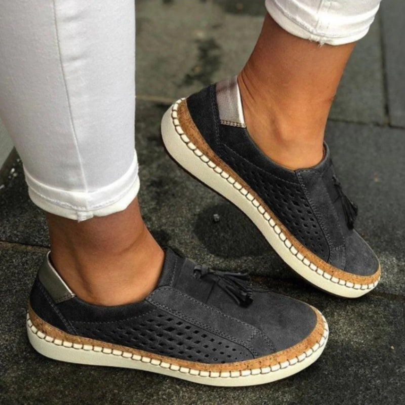 Women's Orthopedic Suede Slip-On Platform Sneakers